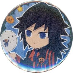 [Used] Badge/Pin - Giyu Tomioka (Glitter) - "Demon Slayer x ufotable Cafe/Machi Asobi CAFE Halloween Event 2021 57mm Random Can Badge Group B"