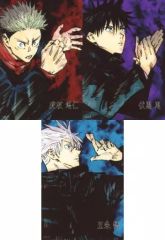 [Used] Character Card Yuji Itadori& Megumi Fushiguro &Satoru Gojo Set of 3 bromide photos from "Jujutsu Kaisen"