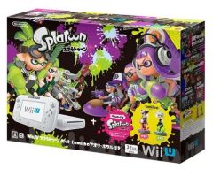 [중고] WiiU 하드 WiiU 본체 스플라툰 세트 (amiibo 아오리 반딧불 포함)