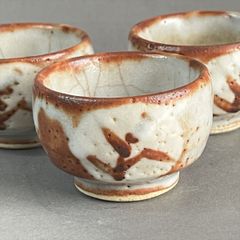 志野焼 万典窯 ぐい呑 酒器 3個セット