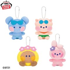 BT21 minini under the summer sky 봉제인형 마스코트 vol.1 전종류컴플리트세트