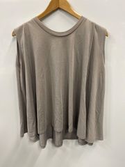 P636⚫︎AMERICAN  HOLIC⚫︎アメリカンホリック⚫︎カットソー⚫︎ノースリーブ⚫︎綿混⚫︎レディース⚫︎sizeL⚫︎グレー