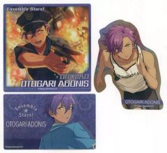 【中古】シール・ステッカー 乙狩アドニス メタルステッカーセット(3枚組) 「あんさんぶるスターズ!」
