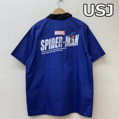 헌 옷 Universal Studios Japan USJ 스파이더 맨 프린트 오픈 컬러 박스 반소매 셔츠 유니섹스 블루 블루 맨즈 L ISItems[USED][헌 옷][중고]50138406