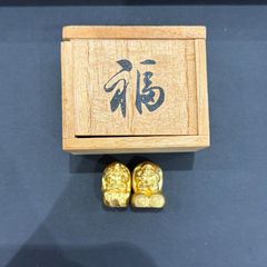 七福神 恵比寿 & 大黒天 置物 2個セット 造幣局刻印 開運 縁起物