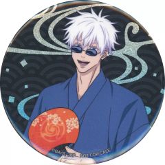 [Used] Badges and Pins Satoru Gojo(Newly drawn Yukata ver.) 75mm Glitter Can Badge "Jujutsu Kaisen x Asakusa Hanayashiki 2nd Edition Newly drawn Yukata ver. Trading Glitter Can Badge" Venue-exclusive BOX purchase bonus