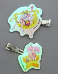 [중고] 액세서리 (비금속) 슈퍼 세일러 문 & 슈퍼 세일러 치비 문 앞머리 클립 2 개 세트 [미소녀 전사 세일러 문] 공식 팬 클럽 Pretty Guardians / 세일러 문 스토어 / 로손 한정