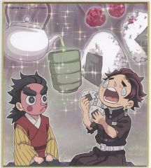 [Used] Paper Products Tanjirō Kamado& Kotetsu Special Broadcast Version 2025 Provided Illustration Replica Mini Shikishi "Demon Slayer: Kimetsu no Yaiba All Seven Nights Special Broadcast Commemoration ufotable WEBSHOP Lottery Swordsmith Village Arc" Prize 04