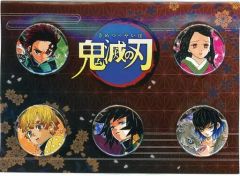 [Used] Badge/Pin (Character) Group Can Badge 5-Piece Set "Demon Slayer: Kimetsu no Yaiba" Jump Festa 2018 Goods