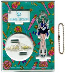 [Used] Keychain/Mascot (Character) Sailor Neptune"Pretty Guardian Sailor Moon The Miracle 4-D Collectible Acrylic Keychain" - Universal Studios Japan Exclusive