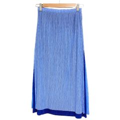 PLEATS PLEASE ISSEY MIYAKE プリーツプリーズ イッセイミヤケ レイヤードプリーツスカート PP41-JG856 サイズ2 ブルー レディース ロングスカート 古着 中古 USED 美品