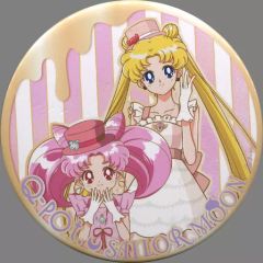 [Used] Badge/Pin (Character) Usagi Tsukino & Chibiusa Novelty Can Badge "Q-pot. x Sailor Moon" Goods Purchase Bonus