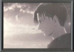 [중고] 금속 보드 플레이트 리바이 아커만(No.30/옆모습) 메탈 아트 제2탄 [진격의 거인]