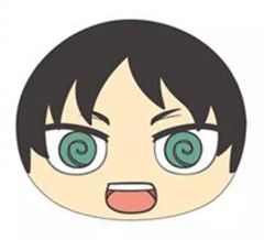 [중고] 봉제인형 마스코트 봉제인형 배지 에렌 예거[진격의 거인 오만쥬니기니기 마스코트+(플러스)]