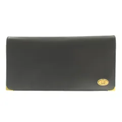 新品同様 ダンヒル レザー ブラック 黒 2つ折り長札入れ 財布 0698 dunhill