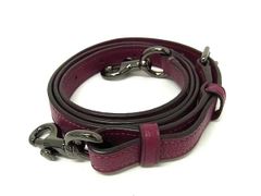 ■極美品■ COACH コーチ レザー バッグ用 ショルダーストラップ 斜め掛け レディース メンズ パープル系 HC3486