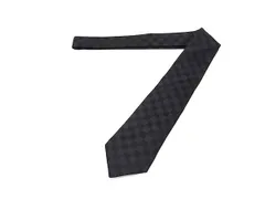 ■美品■ LOUIS VUITTON ルイヴィトン ダミエグラフィット シルク100% ネクタイ ビジネス 紳士 メンズ ブラック系 FZ6379