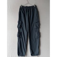 Vintage ナイロン テック パンツ / ダーク オリーブ カーゴ ユニセックス ビンテージ P5-07010-9277
