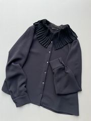 中川政七商店 手織り麻を使ったフリルシャツ 定価2.1万 販売継続品