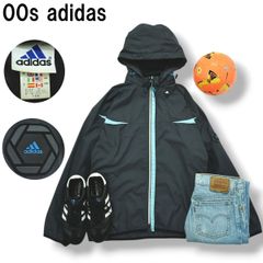 00s ヴィンテージ アディダス adidas ウィンド ジャケット パーカー 裏地 メッシュ ベンチレーション クライマシェル CLIMASHELL M グレー スポーツ テック ウェア メンズ