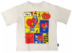 [Used] Clothing TATA (V) Kids Character T-shirt White Size 140 "BT21 x CIAOPANIC TYPY"