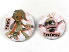 [중고] 배지 ·빈즈 8호&히메도론 SP캔 배지 2개 세트 [Splatoon3(스플라툰3)] 코로코로코믹 2024년 3월호 별책 부록