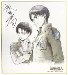 [중고] 종이 제품 (캐릭터) 엘렌 & 리바이 신작 복제 색지 [진격의 거인] 아사노 쿄지·WIT STUDIO 원화전 상품