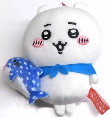 [Used] Keychain Chikawa Jinbe Shark) Plush Keychain "Chiikawa - Something Small and Cute" Okinawa Limited Edition