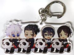 [Used] Keychain Satoru Gojo&Xia Yujie&Riko Amanai& Kuroi Misato Chibi Character Attraction Ver. Acrylic Keychain "Jujutsu Kaisen x Asakusa Hanayashiki Trading Kaidama/Tamaori Chibi Character Attraction Ver. Acrylic Keychain" Event Limited BOX Purchase Bonus