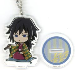 [Used] Keychain - Giyu Tomioka - "Demon Slayer: Kimetsu no Yaiba x Real-Life Mystery Solving Game: Defeat the Demon Lurking in the Toy Store" Fair - Acrylic Stand charm"