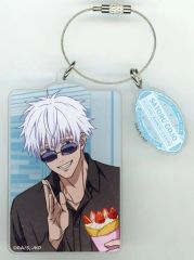 [Used] Keychain Satoru Gojo Original acrylic illustration Wire Ring "Jujutsu Kaisen x IKEPRI CANVAS"