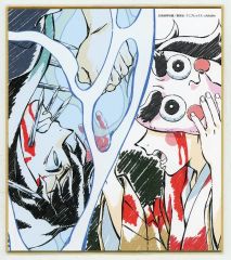 [Used] Paper product: Tokito Muichiro & Kotetsu "Demon Slayer: Kimetsu no Yaiba Total Concentration Exhibition: Swordsmith Village Arc/Pillar Training Arc - Replica Mini Shikishi (A) by the Animation Staff"