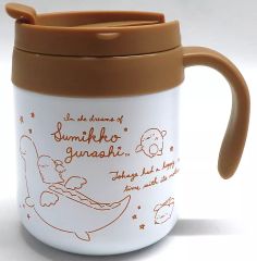 [Used] Mug/Teacup, White, with Vacuum Insulation Lid Stainless Sumikkogurashi Mug - Taito Limited Edition
