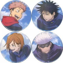 [Used] Badge/Pin Set of 4: "MAPPA x TSUTAYA Jujutsu Kaisen Movie Hit Commemoration Mini Anime Original Art Exhibition Vol.2 Part3 Can Badge"