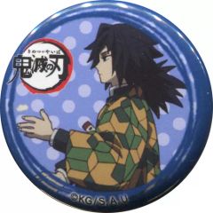 [Used] Badge/Pin: Giyu Tomioka (facing left) "Demon Slayer: Kimetsu no Yaiba Character Picture Scroll Cafe in ufotable Cafe Relaxed Face Can Badge Giyu Tomioka ver."