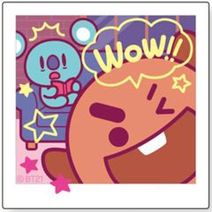 [중고] 식완 스티커·씰 3.KOYA(아르엠)&SHOOKY(슈가) [BT21 다이컷 스티커 첨부 스낵]