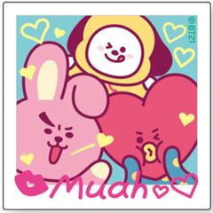[중고] 식완 스티커·씰 2.CHIMMY(지민)&TATA(부이)&COOKY(정국) [BT21 다이컷 스티커 부착 스낵]