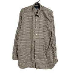 Ralph Lauren ラルフローレン メンズ トップス シャツ チェック柄 長袖 コットン100％ Lサイズ J11