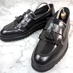 STEFANO ROSSI ステファノロッシ SQUALO TASSEL SR03891 黒 本革 28cm メンズ ローファー