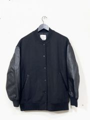 美品 SHIPS any シップス エニィ 25AW バーシティ ジャケット sizeF/ブラック ◇■◎レディース