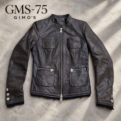 GMS-75 GIMO’S 羊革 ラムレザージャケット 6ポケット ブラウン XS Y2K