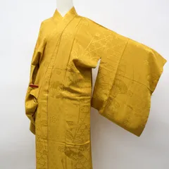 【一輝堂】長襦袢 着物 正絹 美品 身丈約128cm 裄丈約67cm 26z09-4392