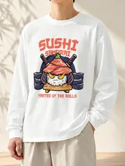寿司サムライ 長袖 T シャツ