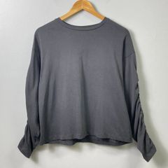 シテン CITEN ソデシャーリング ロンT 【F】グレー系／灰色系