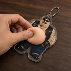 カリフォルニア ベリーバディ キーホルダー 押せるお腹スクイーズ アクリル キーホルダー アメリカ雑貨 : BBK-004