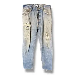 RE/DONE LeVI'S リダン リーバイス リメイク 再構築 ハイライズクロップドジーンズ ジーパン ダメージ加工 カットオフ ボタンダウン レディース サイズw26 ブルー ゴーゴー古着久喜倉庫店 19 No.K2820