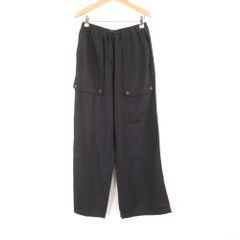 美品 Plantation プランテーション パンツ M コットン100％ ワイドパンツ ウエストゴム レディース AD2590A100 