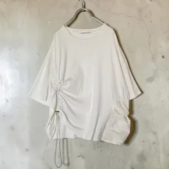 HeRIN.CYE ヘリンドットサイ Side pocket T-shirt サイドポケットTシャツ ドロスト ホワイト