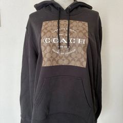 CSM425 COACH コーチ シグネチャー スクエア フーディ― ブラック Mサイズ 服