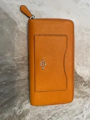 COACH コーチ 長財布 F54007 クロスグレインレザー オレンジ
